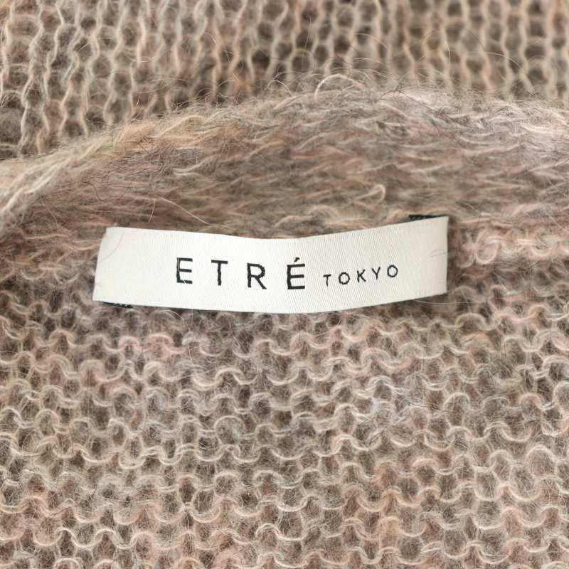 エトレトウキョウ ETRE TOKYO 23AW モヘア混カーディガン ニット Vネック 透かし編み F ピンク グレー /DO ■OS レディース エトレトウキョウ ETRE TOKYO 23AW モヘア混カーディガン ニット