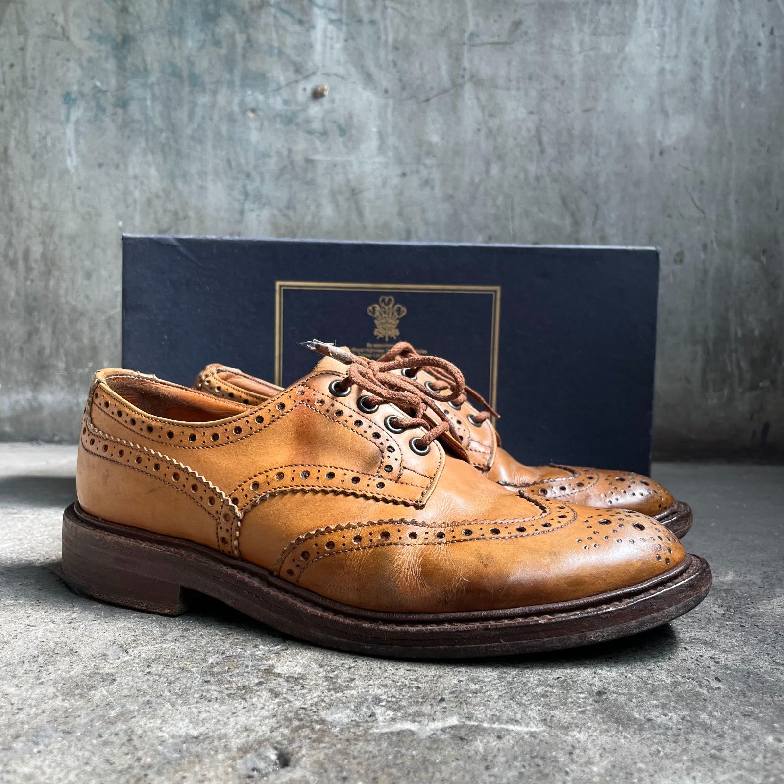 Tricker's BOURTON 5633/4 7.5 ウイングチップ ブラウン