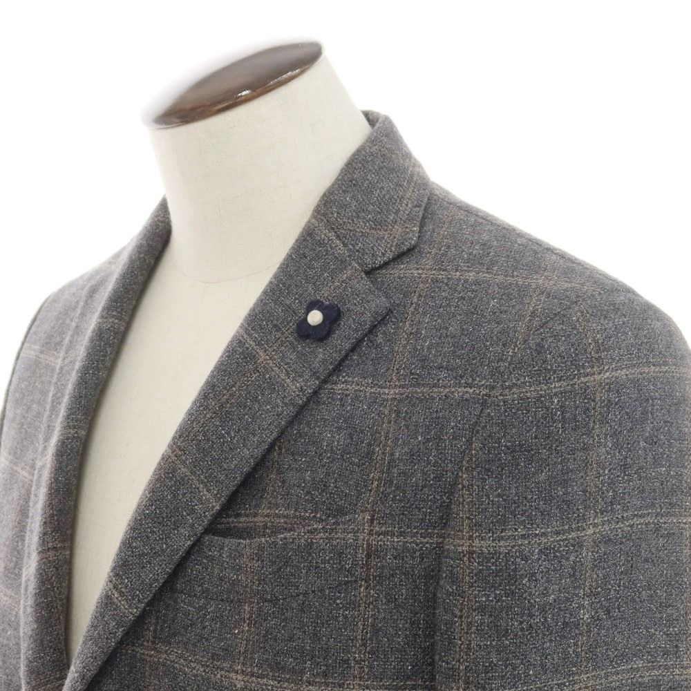 中古】ラルディーニ LARDINI ウールコットンリネン チェック