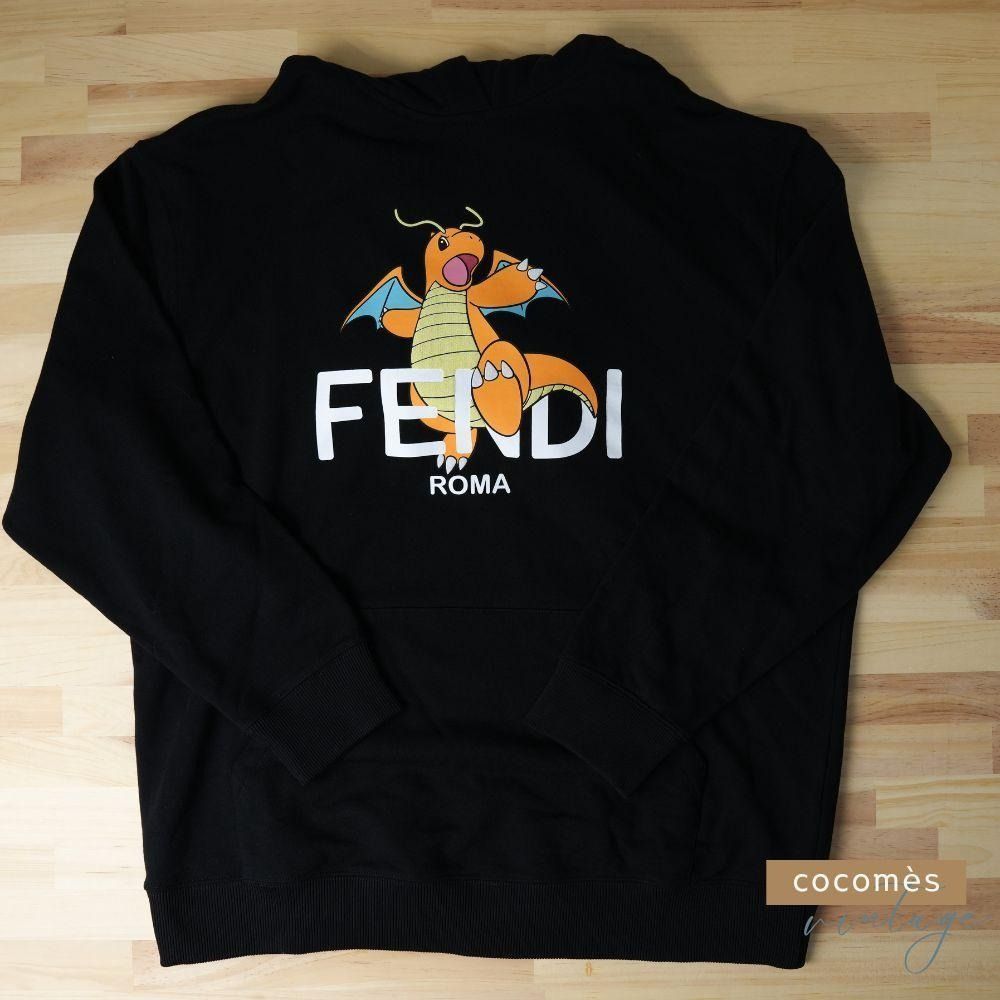 FENDI FRGMT×POKÉMON カイリュー パーカー ブラック XS コットン 付属品