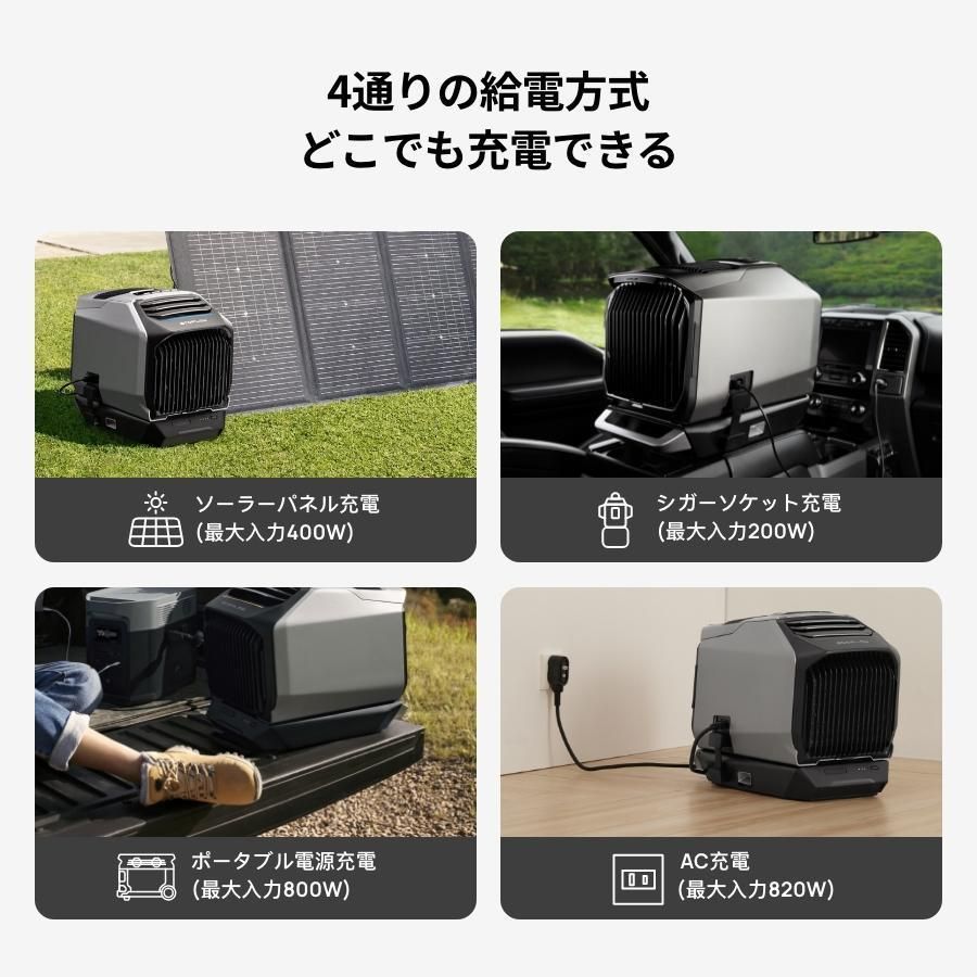 EcoFlow WAVE2 ポータブル エアコン 専用バッテリーセット エコフロー