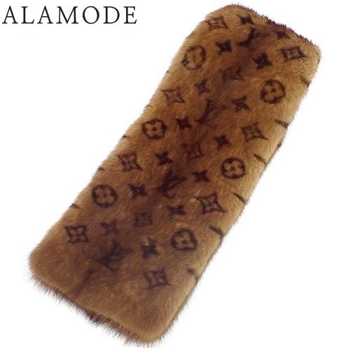 ルイヴィトン ミンク ファー マフラー エシャルプ ブラウン