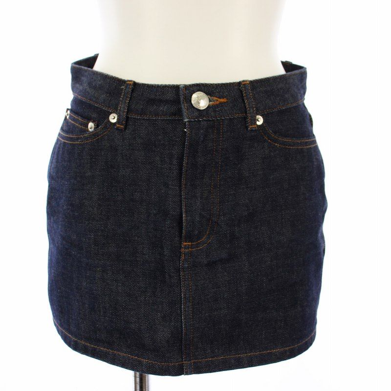 アーペーセー A.P.C. ミニスカート デニム 34 XS インディゴ /TK 