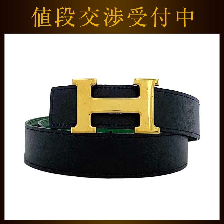 美品✨ エルメス コンスタンス 85 Hベルト ネイビー ゴールド HERMES/エルメス】 Hベルト コンスタンス リバーシブル #70 ベルト