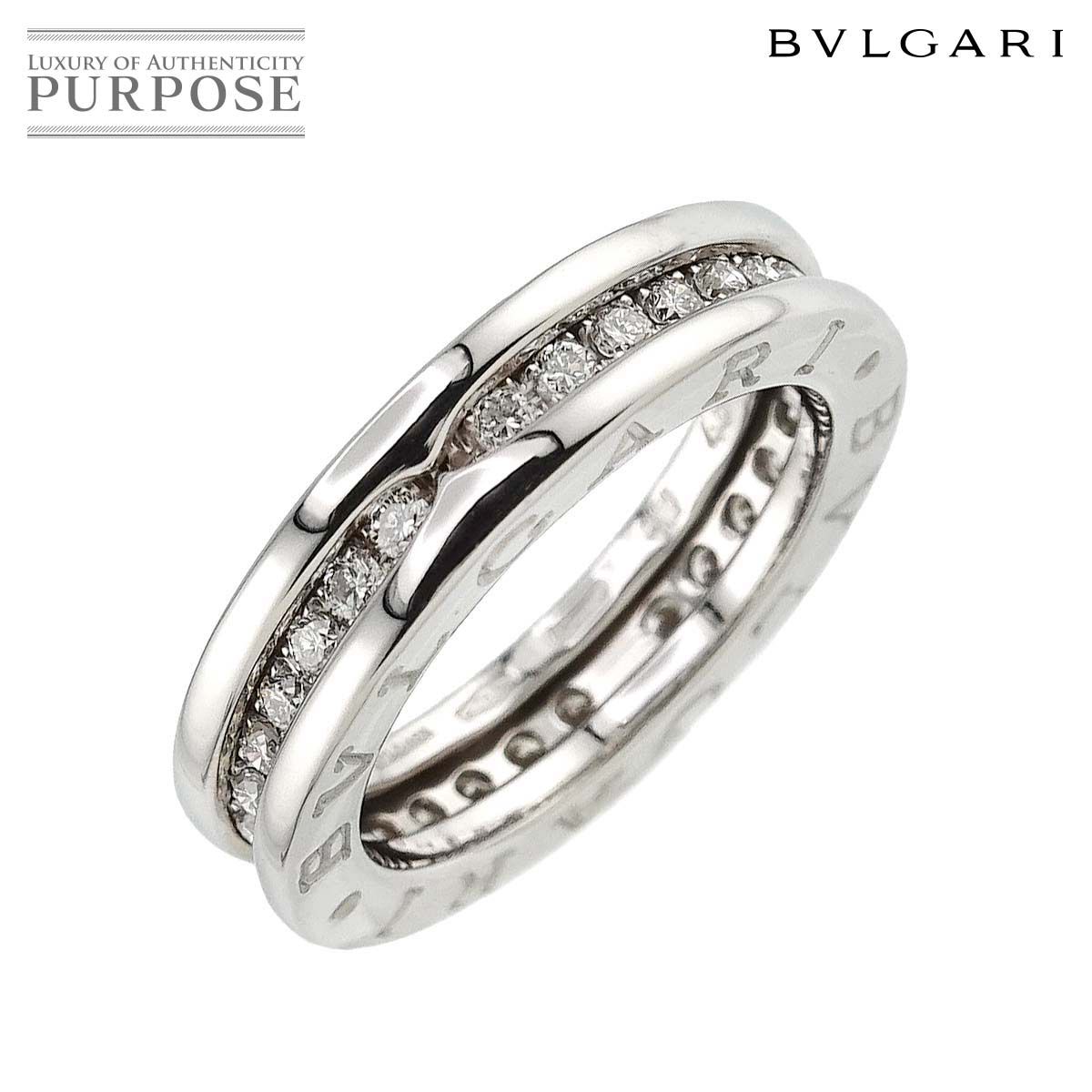 ブルガリ BVLGARI ビーゼロワン #48 リング ダイヤ K18 WG ホワイト
