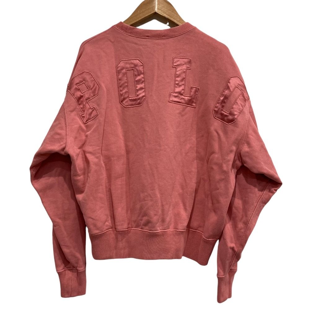 美品 22AW POLO RALPH LAUREN ポロラルフローレン ホース刺〓 バックロゴ スウェット トレーナー XXS ピンク レディース 古着 中古 美品 22AW POLO RALPH LAUREN ポロラルフローレン ホース刺繡