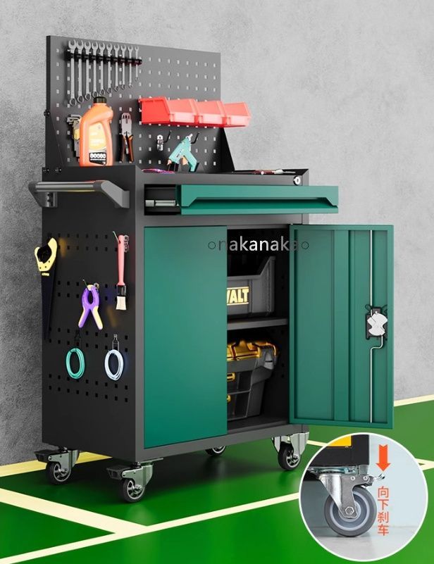 カー修理用ツールカートの引き出しハードウェア修理用手押し箱多機能移動式重型ツール低キャビネット作業台