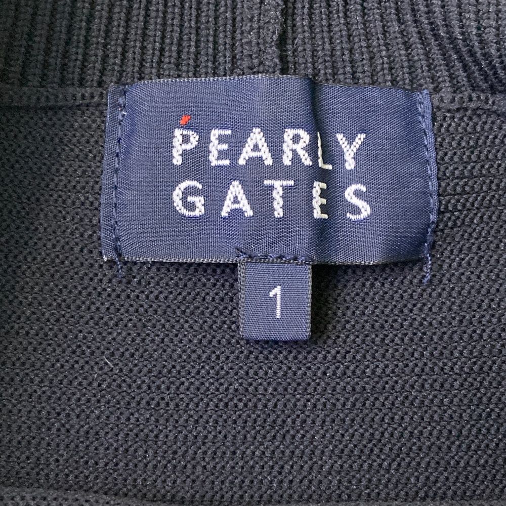 サイズ：1 PEARLY GATES パーリーゲイツ 2019年モデル タートルネックセーター ロゴ ブラック系 [240001329030] ゴルフウェア レディース ストスト サイズ：1 PEARLY GATES パーリーゲイツ 2019年モデル