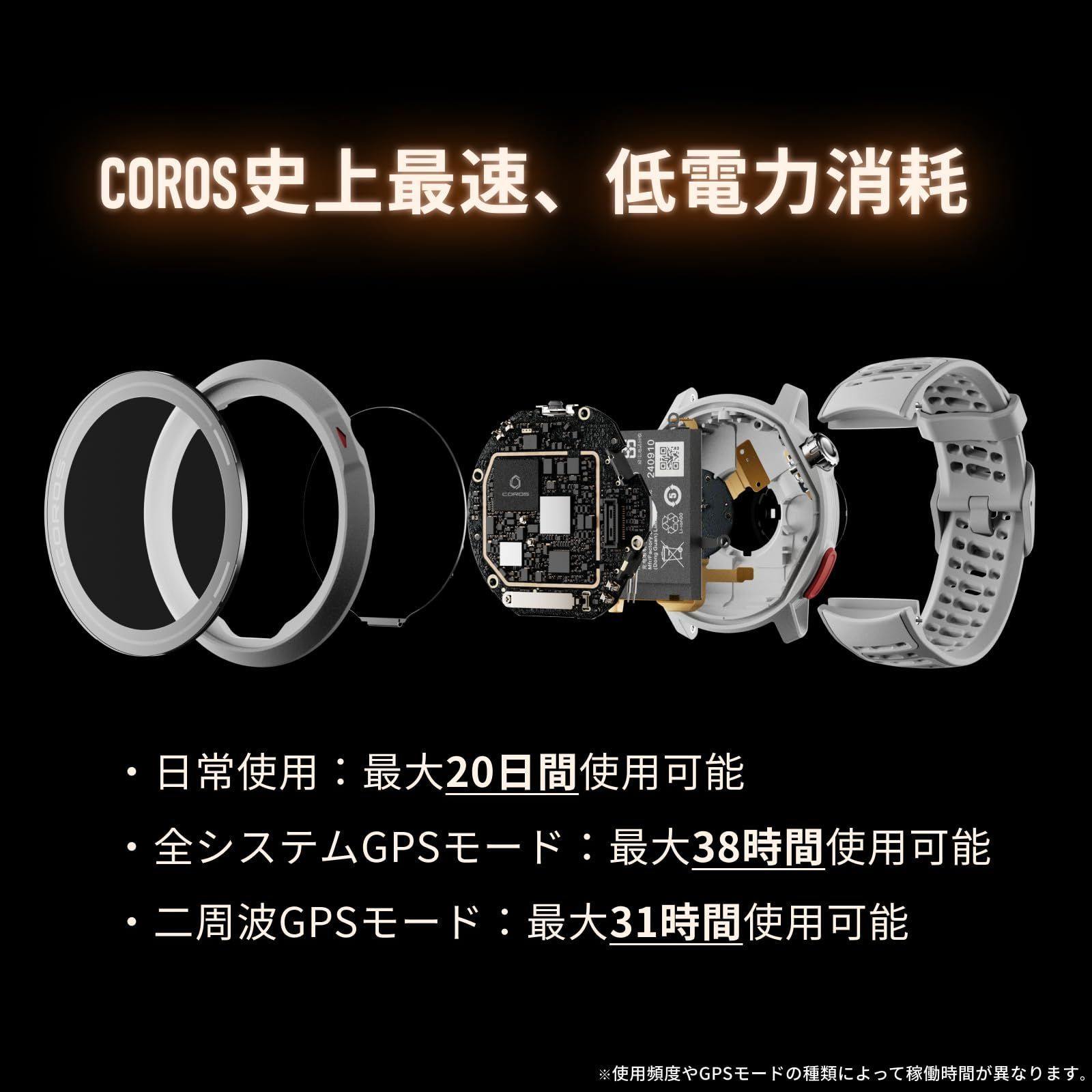COROS（カロス）PACE Pro ランニングウォッチ スポーツウォッチ AMOLED 