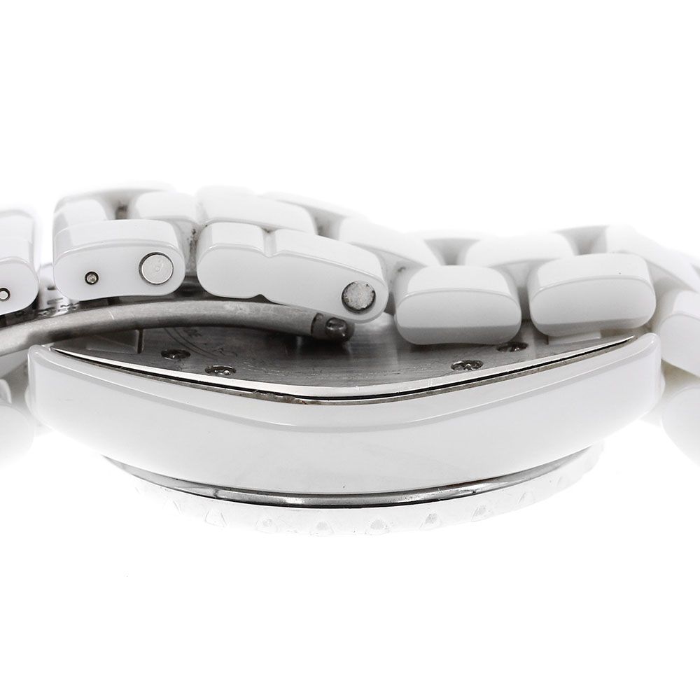 シャネル CHANEL H1630 J12 白セラミック ブラックダイヤベゼル  