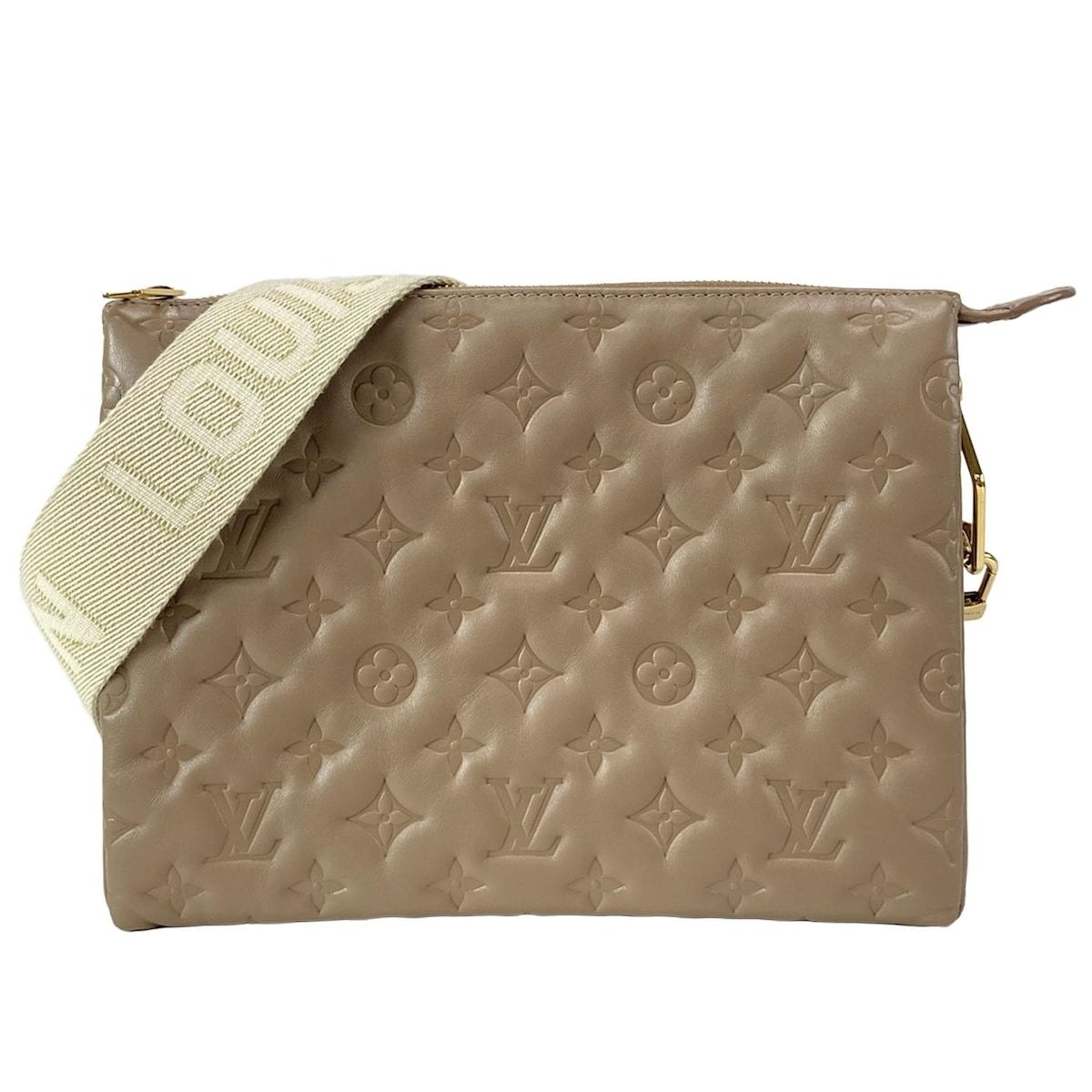 LOUIS VUITTON ルイヴィトン ショルダーバッグ クッサン クッサンPM M21263 トープ ストラップ着脱可 レザー