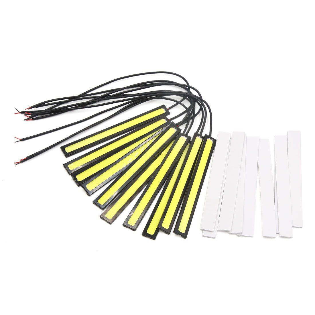 【人気商品】12V 白色のCOB 14cm 車用 LED ドライビングランプ DRLデータイムランニングライト 10pcs uxcell