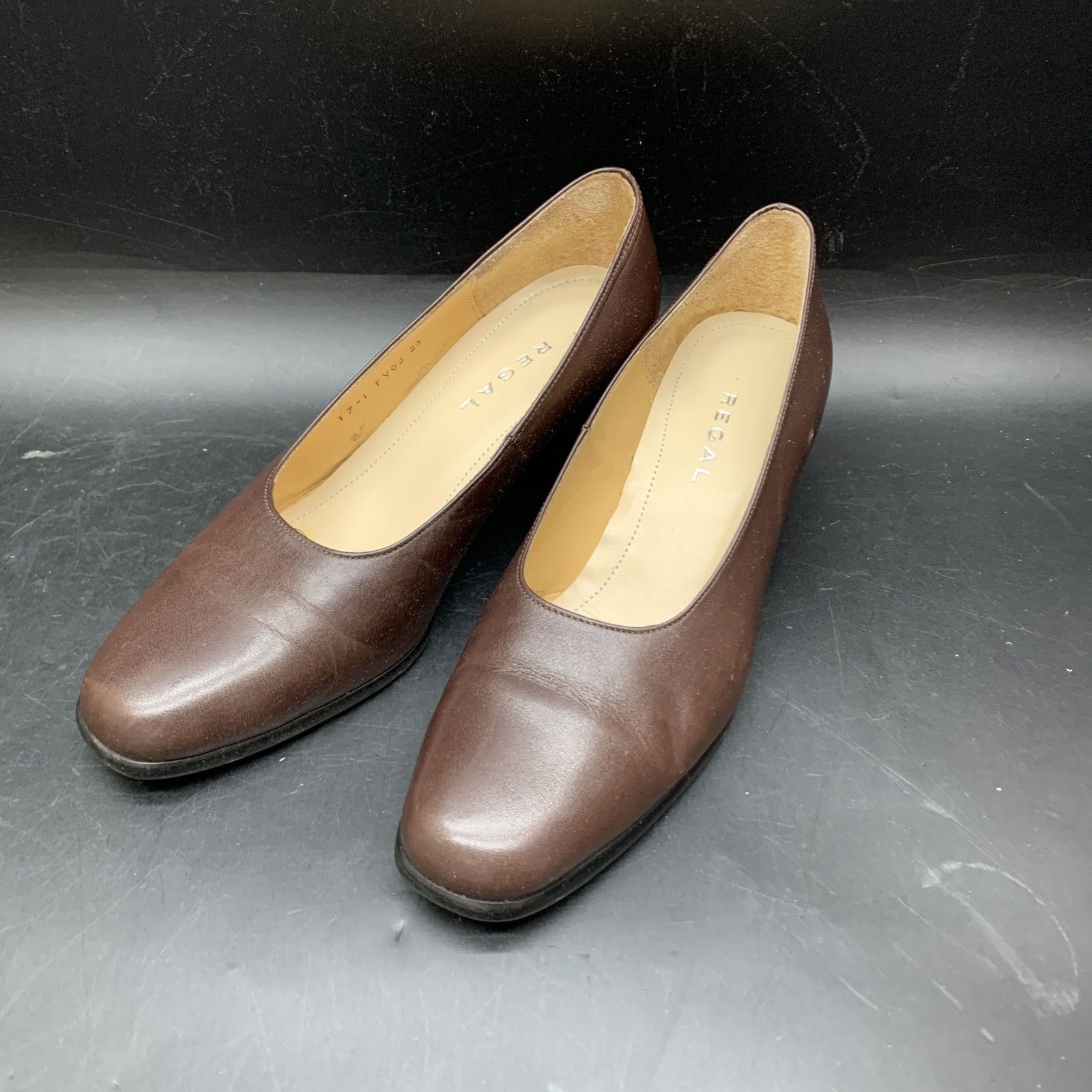 N391美品 REGAL リーガル パンプス ハイヒール ブラウン T7-1 FV03 
