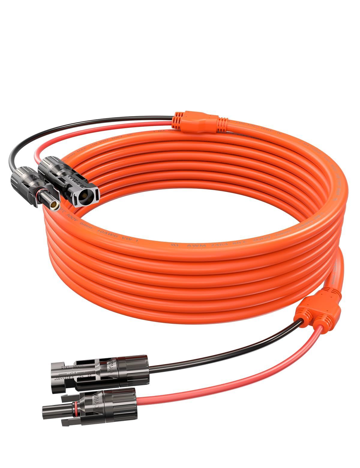 Size 6m Tonton 6m MC4ケーブル 10AWG 6mm2ソーラー延長ケーブルソーラーパネル接続用 太陽光パネル用延長コード MC4コネクター IP67防水