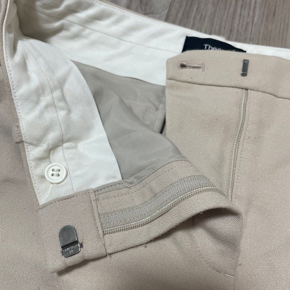 225264 theory セオリー bistretch double 3 treeca 4j テーパードパンツ ボトムス ストレッチ素材 スマート 00 01-0306410-112-698 ベージュ DECORATOM_COM_BR