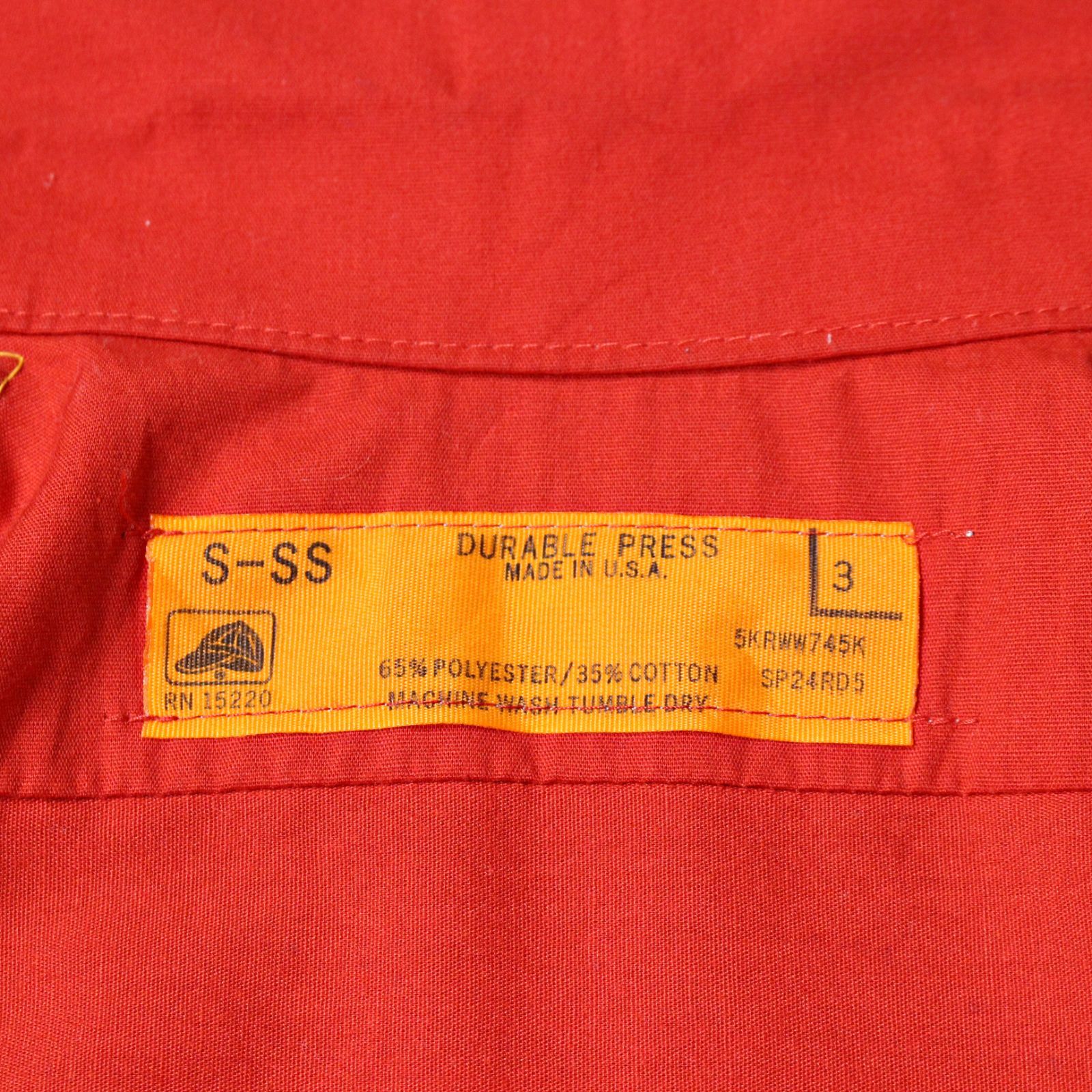 【RED KAP】レッドキャップ USA製 70s80s ビンテージ ワークシャツ レーシングカーメカニック