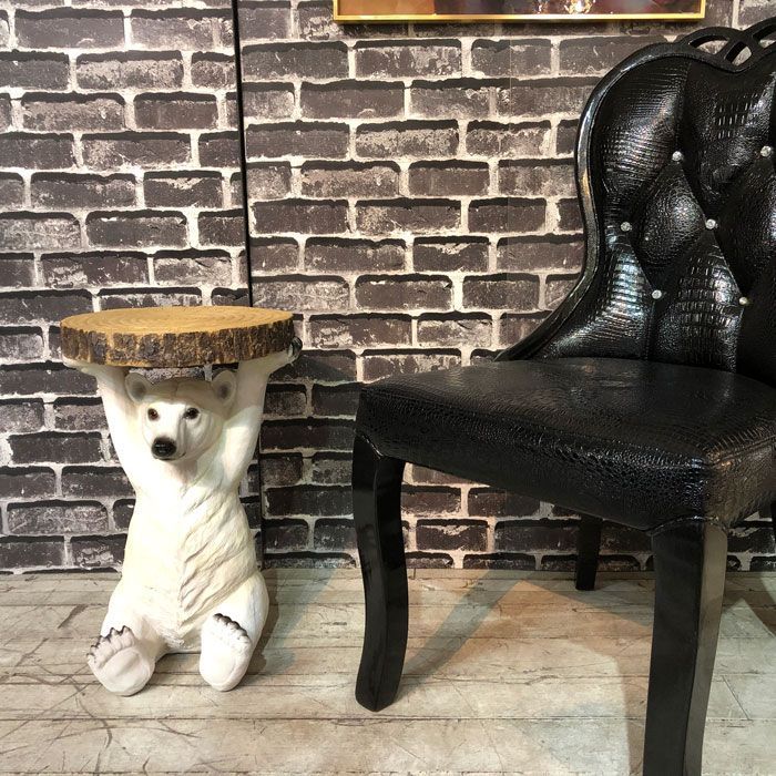 話題の逸品】シロクマサイドテーブル｜リアル動物×北欧インテリア／耐