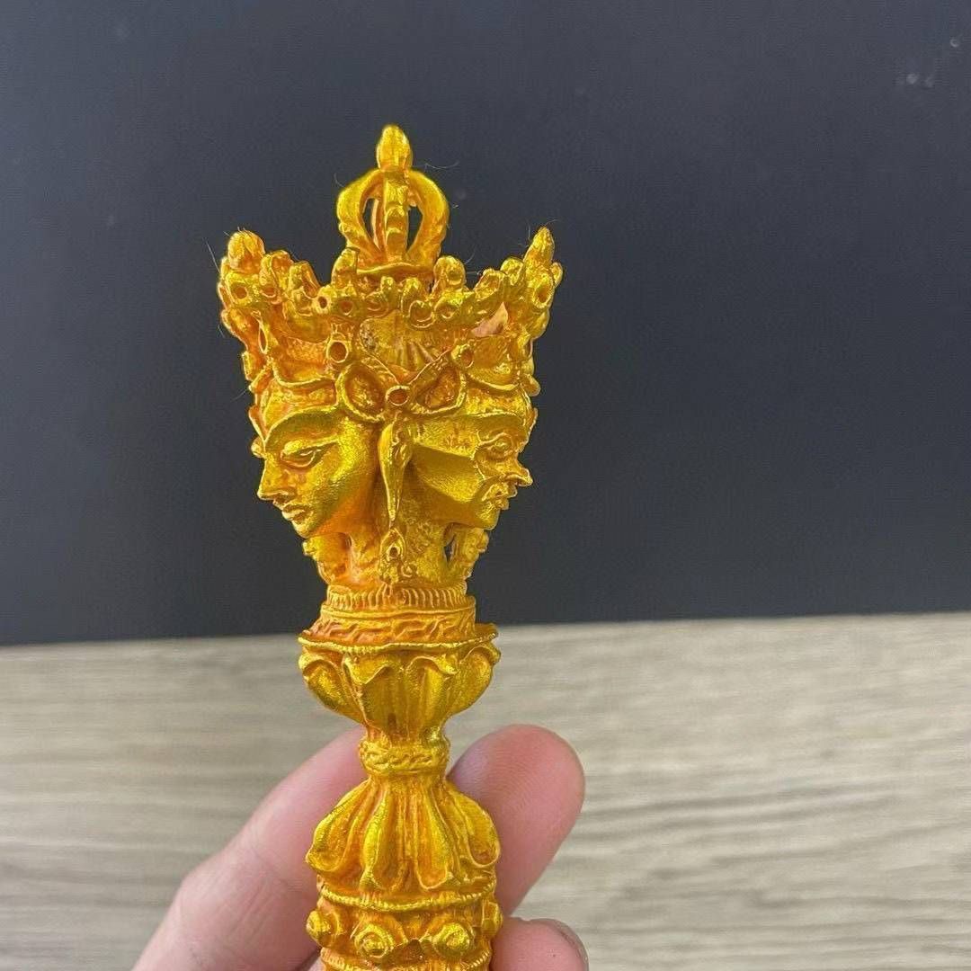 新品・未使用】旧家収蔵 中国古玩 ?? 馬頭金剛降魔杵 置物