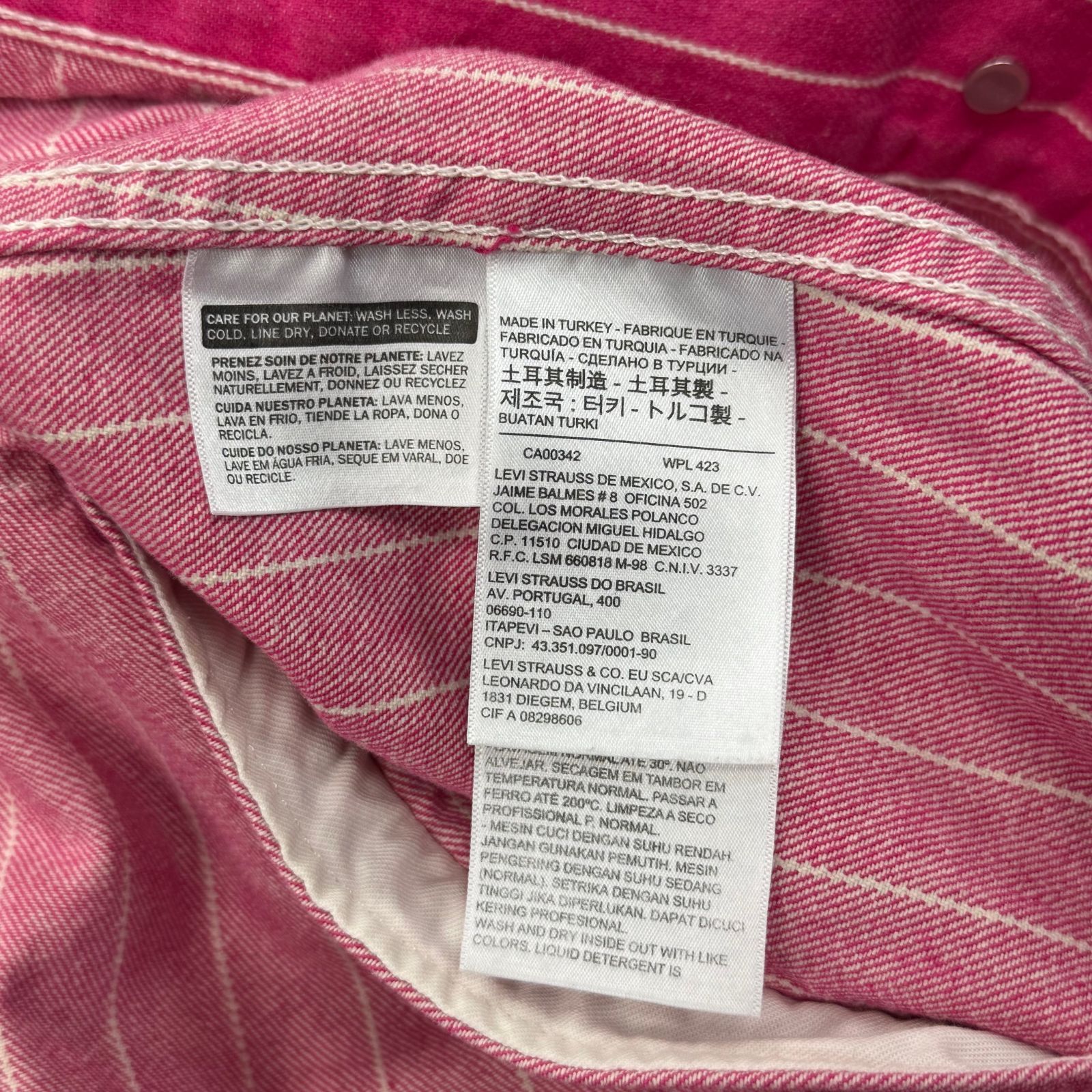 激レア 70s Levi's ペイズリー柄 トラッカーJK supreme Supreme 18SS ×Levi's Pinstripe Trucker Jacket ピンストライプ