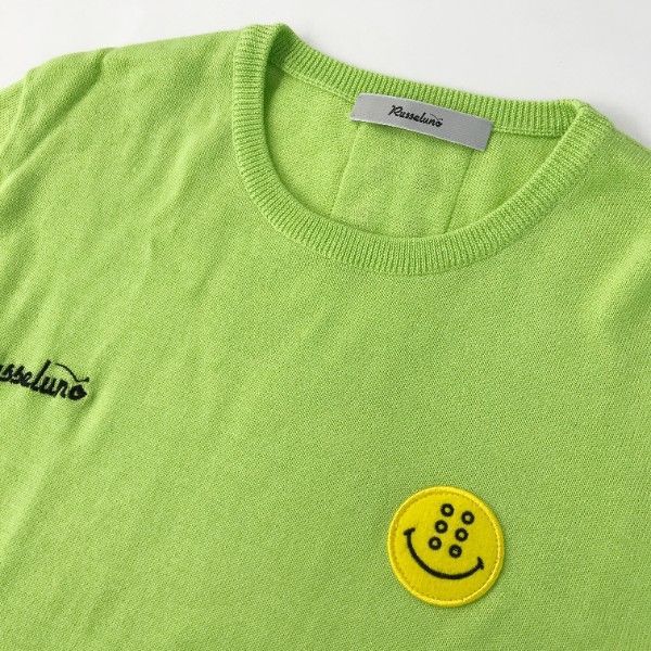 RUSSELUNO ラッセルノ ニットセーター ロゴ グリーン系 4