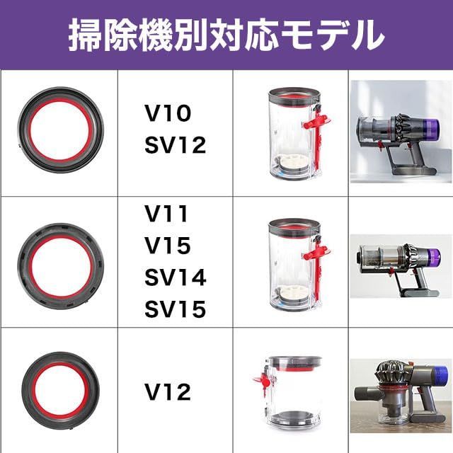 新品・即日発送】蓋 互換 パーツ 掃除機 パッキン ダストカップ クリアビン クリアビン SV15 SV14 交換部品 V15 V11 ダイソン対応  Dots The - メルカリ