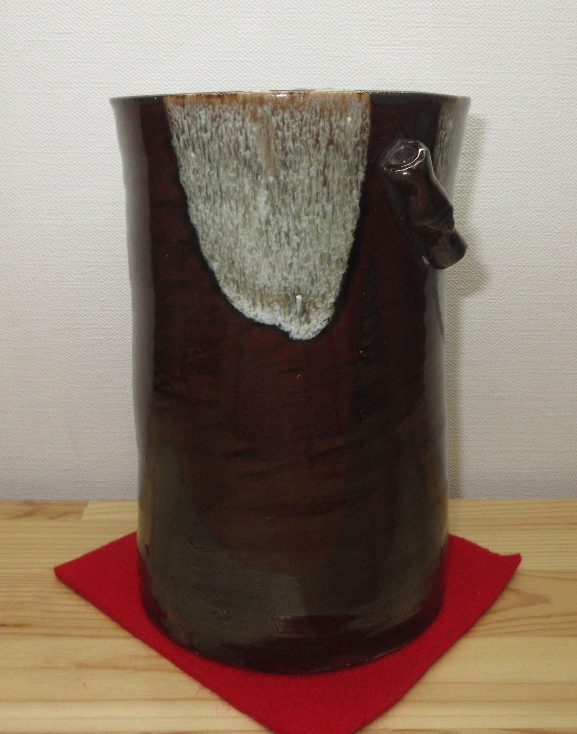 逢絢亭】茶道具 平水指 美濃焼 安南トンボ 割蓋付 加藤五陶 紙箱入り