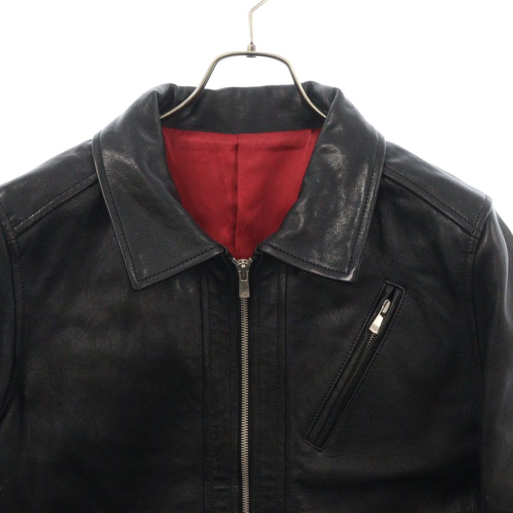 美品　ノーアイディー　フーデッド黒ラムレザーシングルライダースジャケット　完売品 NO ID.（ライダースジャケット）のフリマアイテム一覧