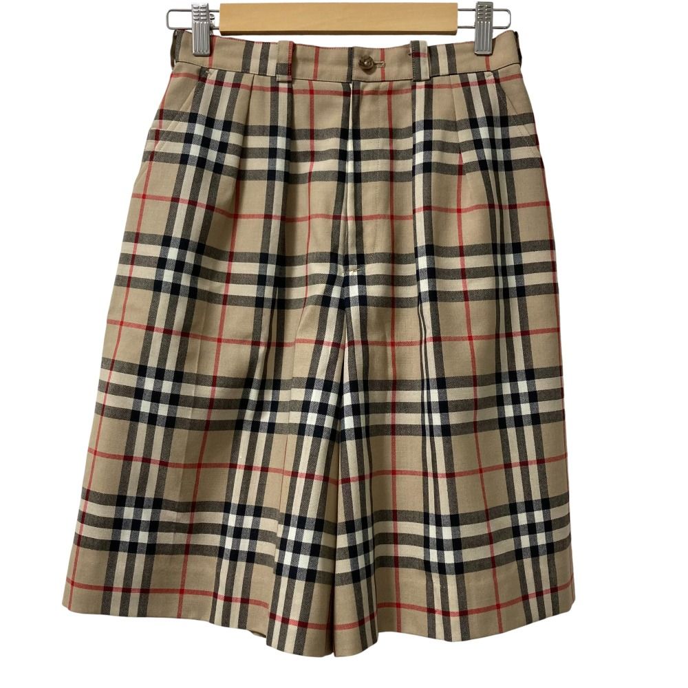 BURBERRYS バーバリーズ ヴィンテージ ウール ノバチェック ショートパンツ サイズL ベージュ レディース 古着