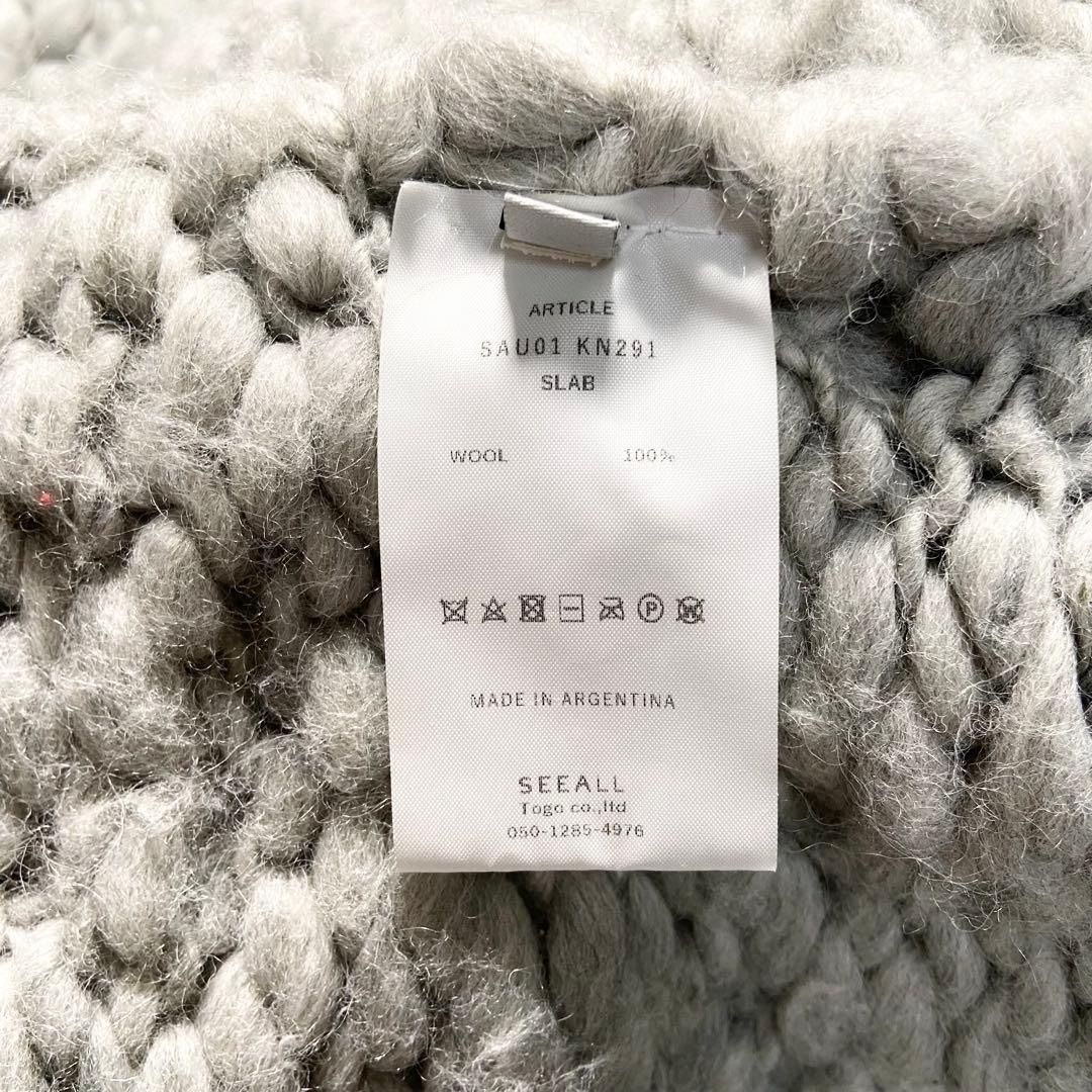 SEEALL シーオール ハンドメイド スラブニット カーディガン 1 - メルカリ