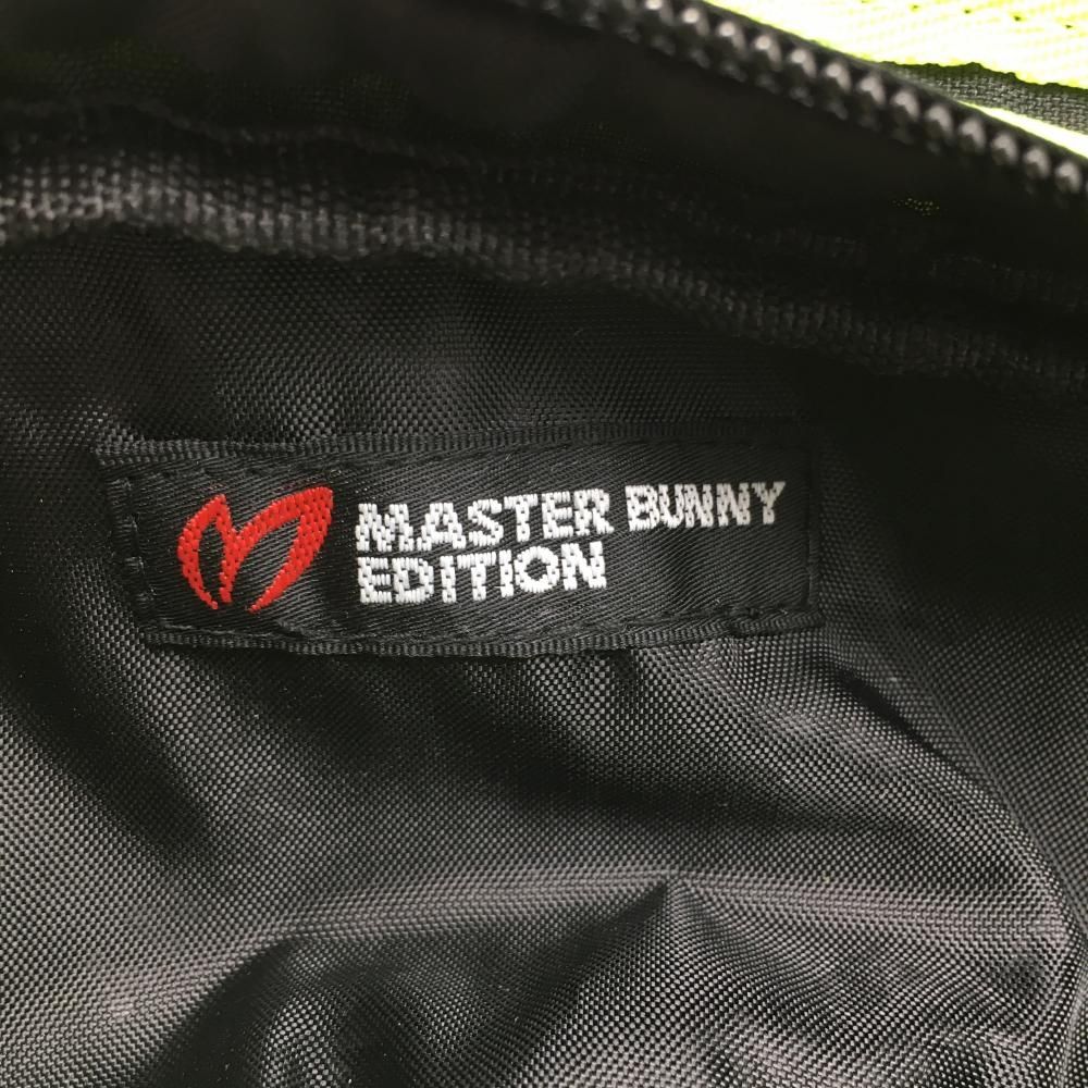 【超美品】マスターバニー ウエストポーチ 蛍光グリーン×黒 一部メッシュ ベルトゴムゴルフ MASTER BUNNY EDITION