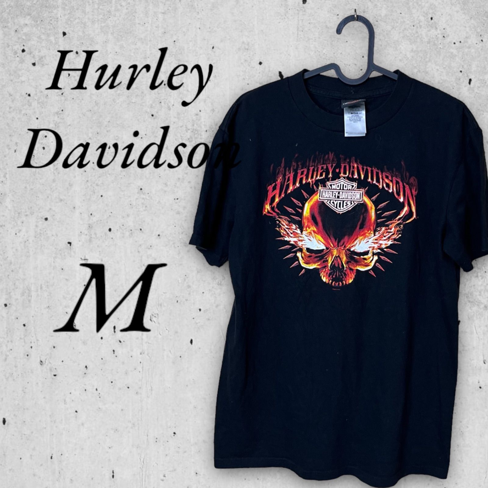 Harley Davidson ハーレーダビッドソン Tシャツ M ブラック スカル ...