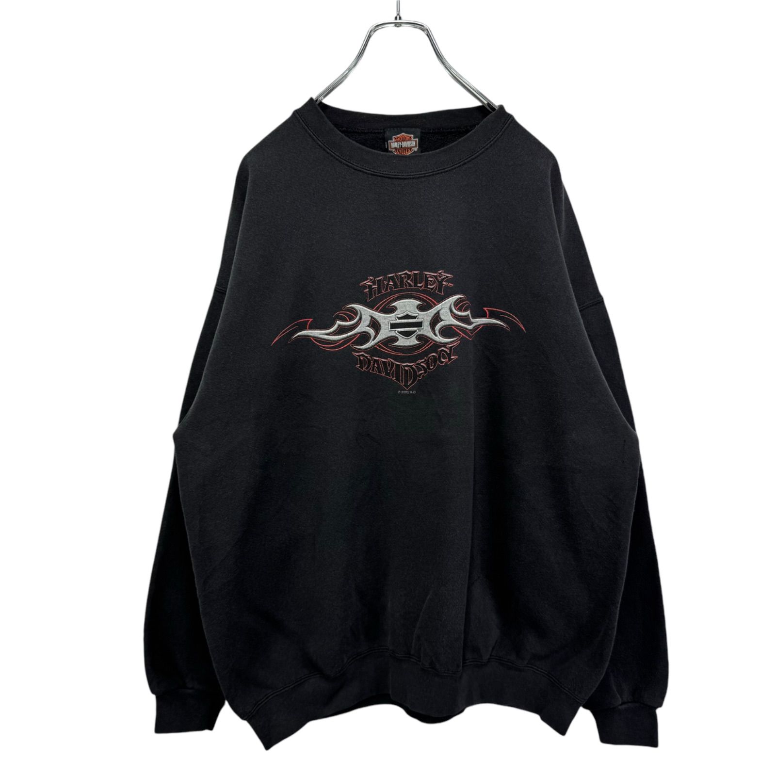00s XL HARLEY-DAVIDSON Logo Print Sweatshirt メキシコ製 ハーレー 