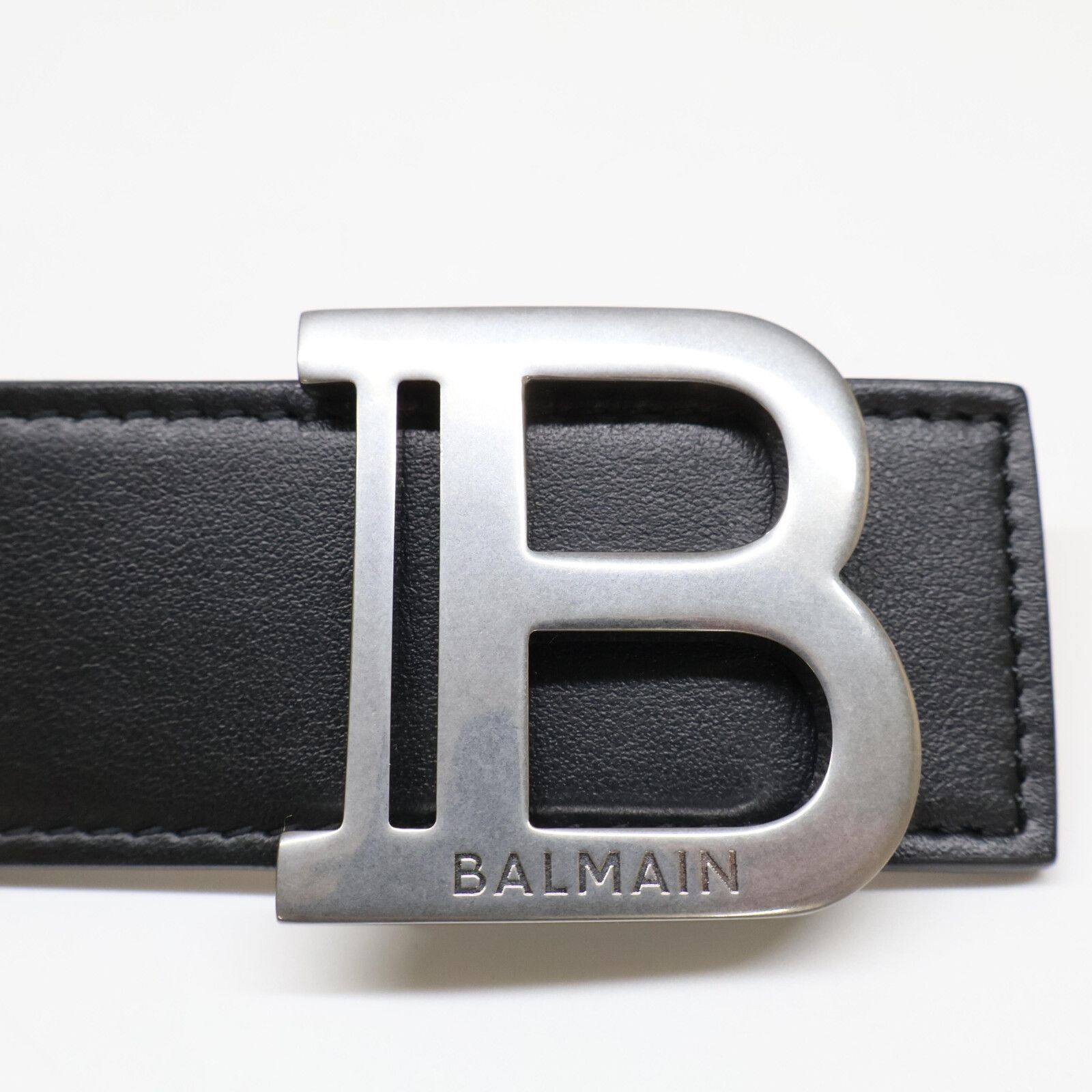 BALMAIN バルマン 【美品】ロゴバックル レザー 85 - メルカリ