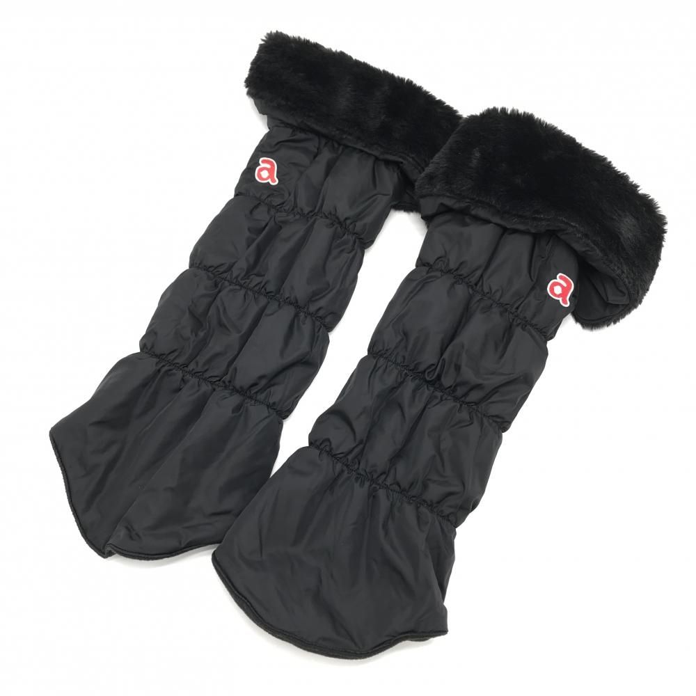 アルチビオ レッグウォーマー 黒 ファー 裏起毛 フルジップ レディース ゴルフウェア archivio