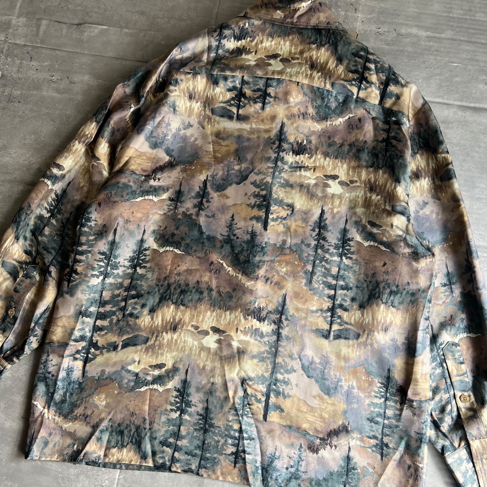 トレイルプリントシルクシャツ