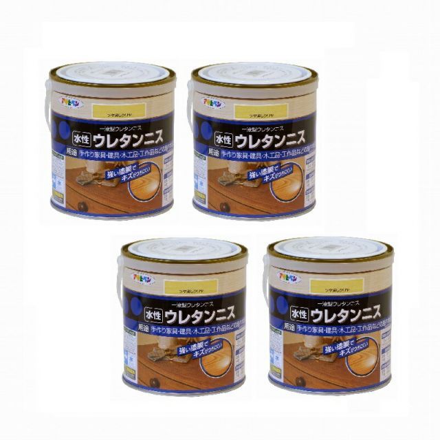 新品未使和信ペイン水性ウレタンニス透明300130mlオールナット130（4個