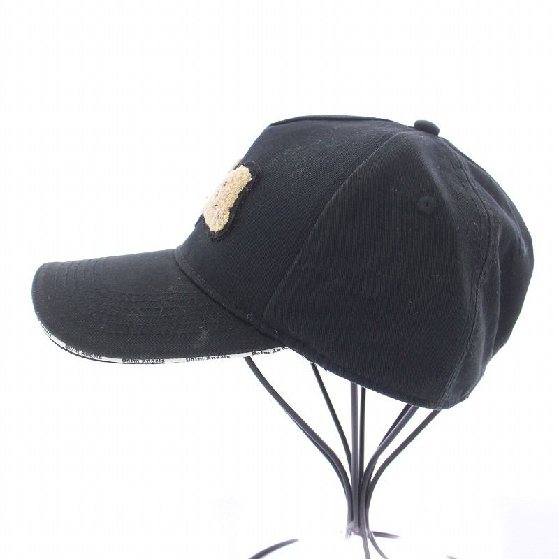 パームエンジェルス PALM ANGELS BEAR CAP ベアキャップ 帽子 6パネル 熊 クマ 刺繍 S 黒 ブラック  PMLB038S21FAB001 /BB - メルカリ