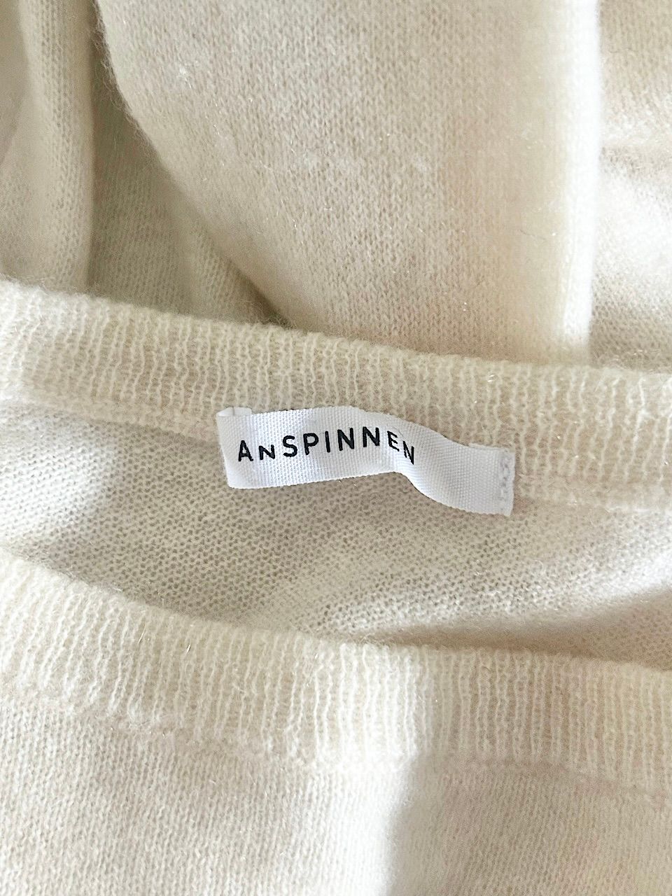 ANSPINNEN スーパーファインソフトカシミヤ ボートネックセーター オフホワイト WWW_NOITHATQUANGTHANH_NET