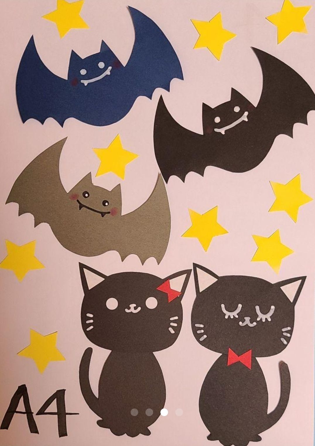 期間限定10%off】ハロウィン壁面 家A、おばけ、黒猫、コウモリ