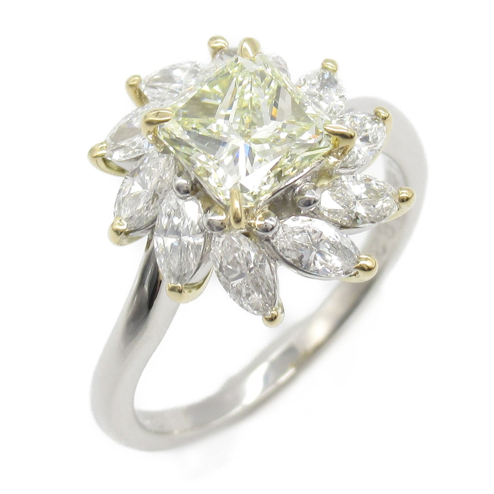 ジュエリー JEWELRY リング 指輪 ダイヤモンド リング ﾀﾞｲﾔ 5.8g -N Pt900プラチナ K18 イエローゴールド リング レディース Used A