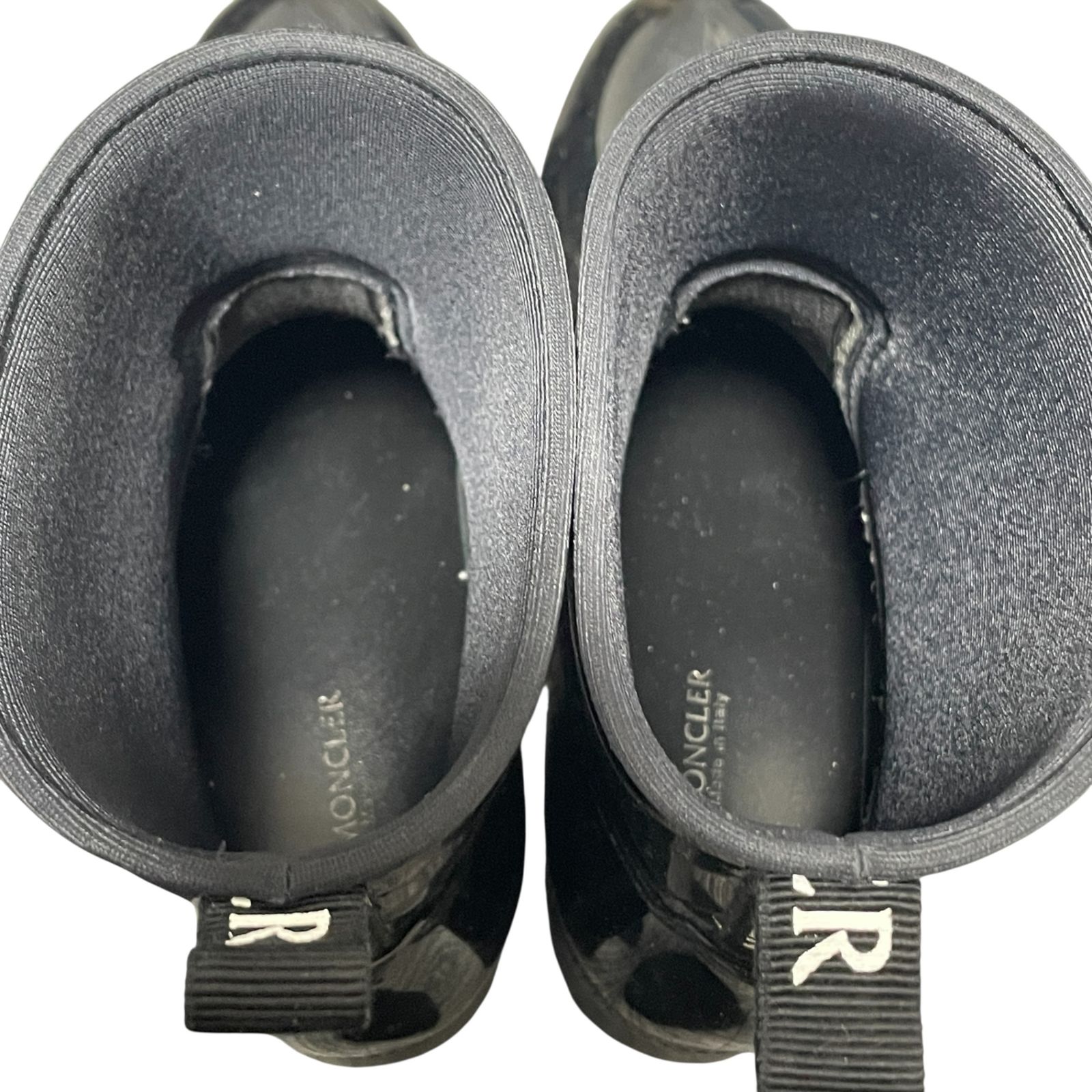 ◆ 品◆モンクレール MONCLER ジネット GINETTE レインブーツ ブラック 39 長靴 サイドロゴ レインシューズ ウィメンズ 男女兼用 Q98349NC KIN-KAAI_COM