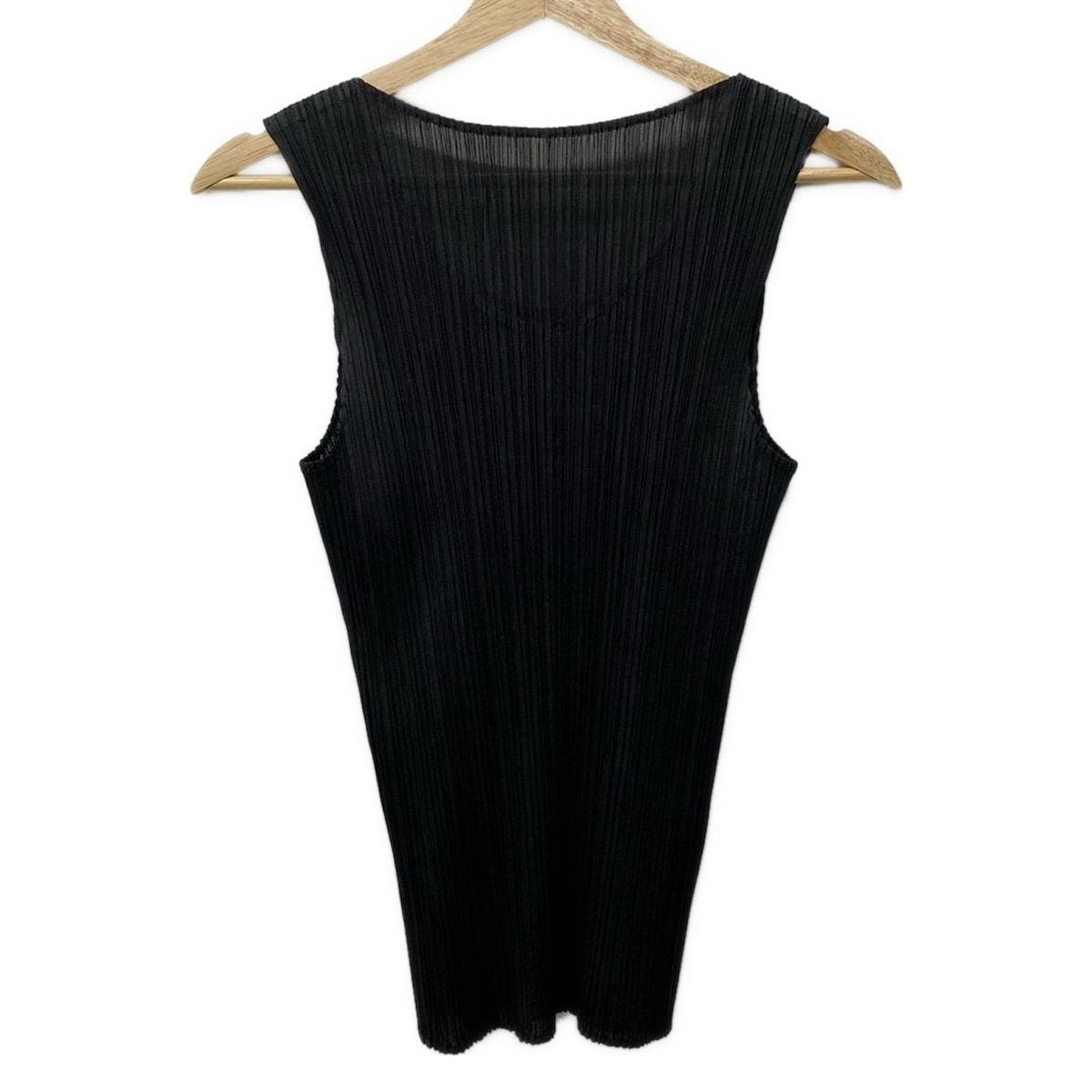 極美品✨PLEATS PLEASE プリーツ　ブラック　ノースリーブ　トップス PLEATS PLEASE】プリーツプリーズ ハイネックノースリーブ トップス