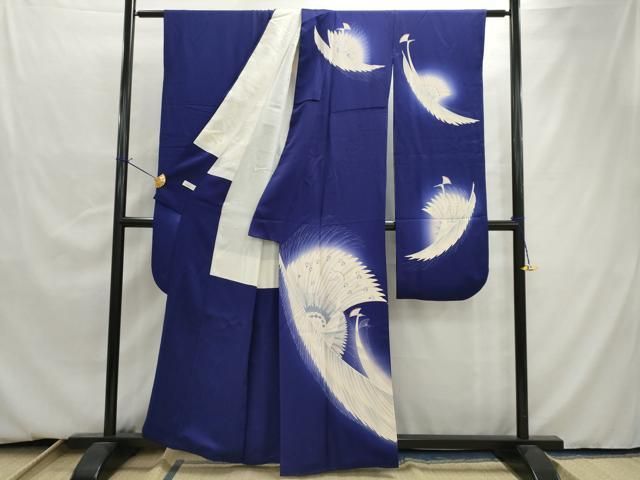 平和屋着物○豪華振袖 松竹梅孔雀吉祥鴛鴦花文 暈し染め 金彩