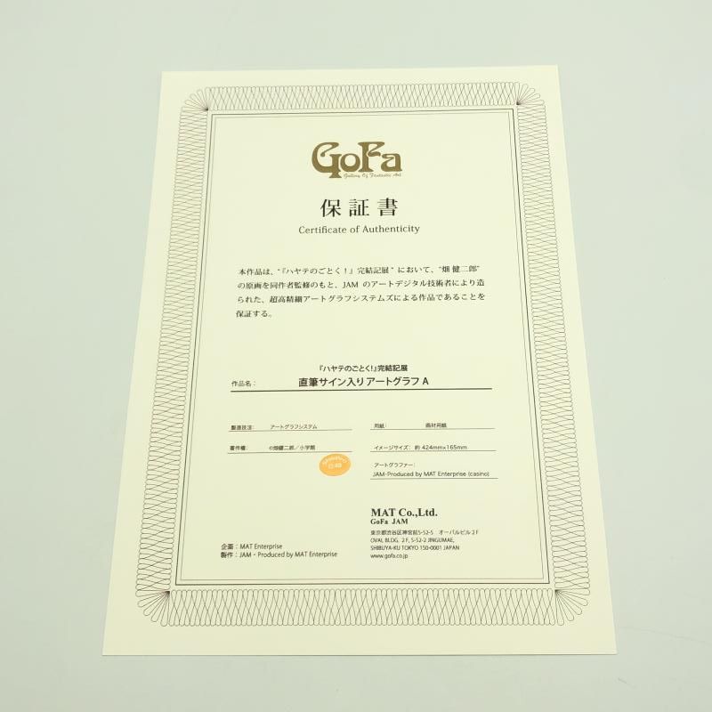 ハヤテのごとく 畑健二郎 直筆サイン入り 複製原画 gofa アートグラフ 中古】ハヤテのごとく 畑健二郎 直筆サイン入り 複製原画 gofa