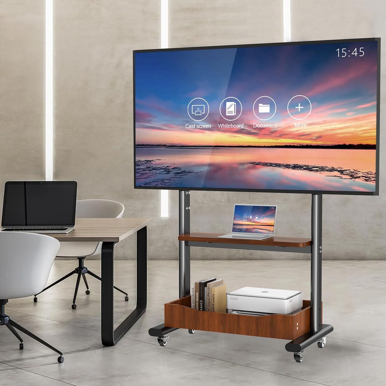 木製棚板付き 大容量収納