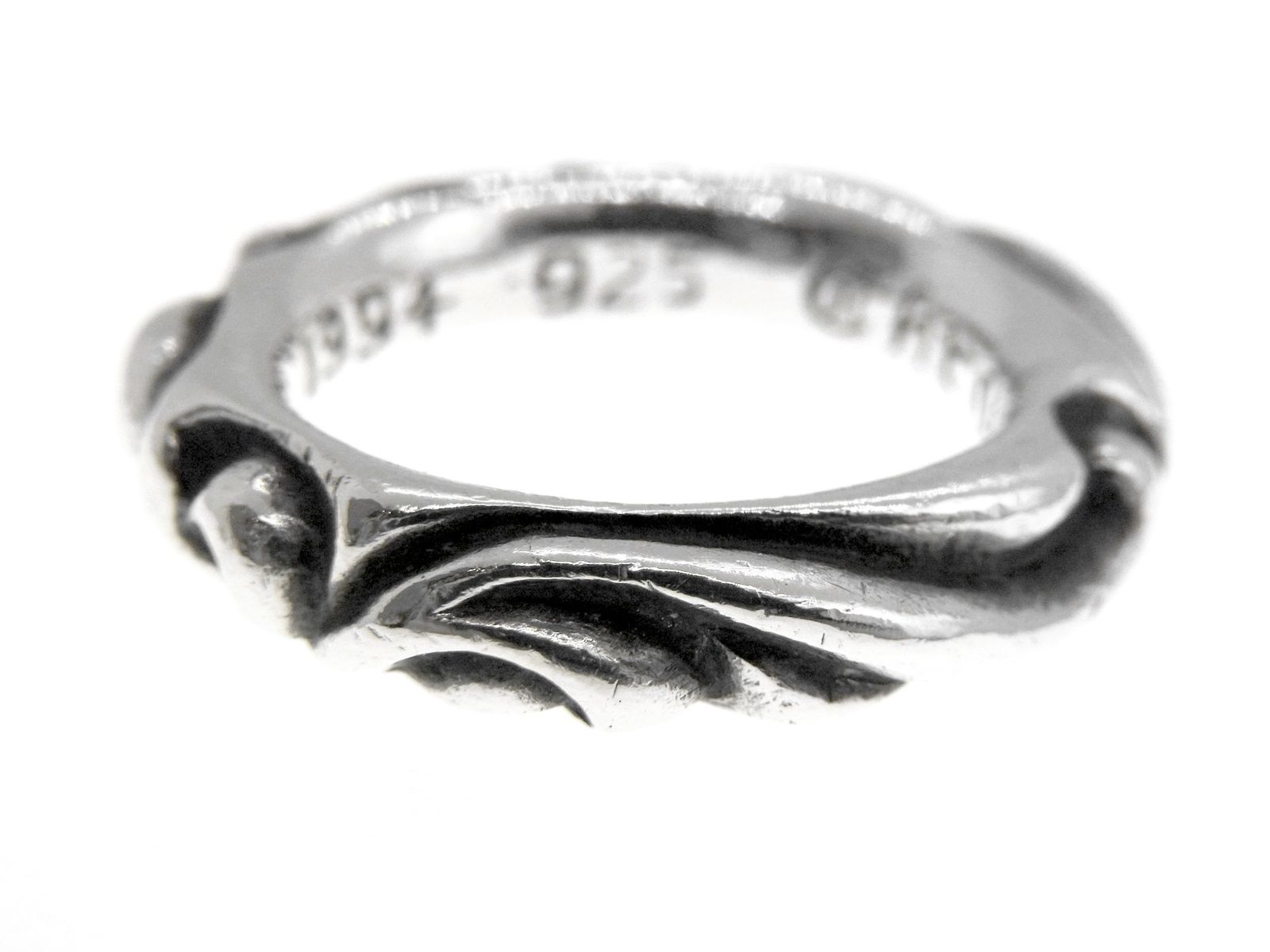 クロムハーツ CHROME HEARTS 【 SCRL BAND 】 スクロールバンド シルバー リング　38078