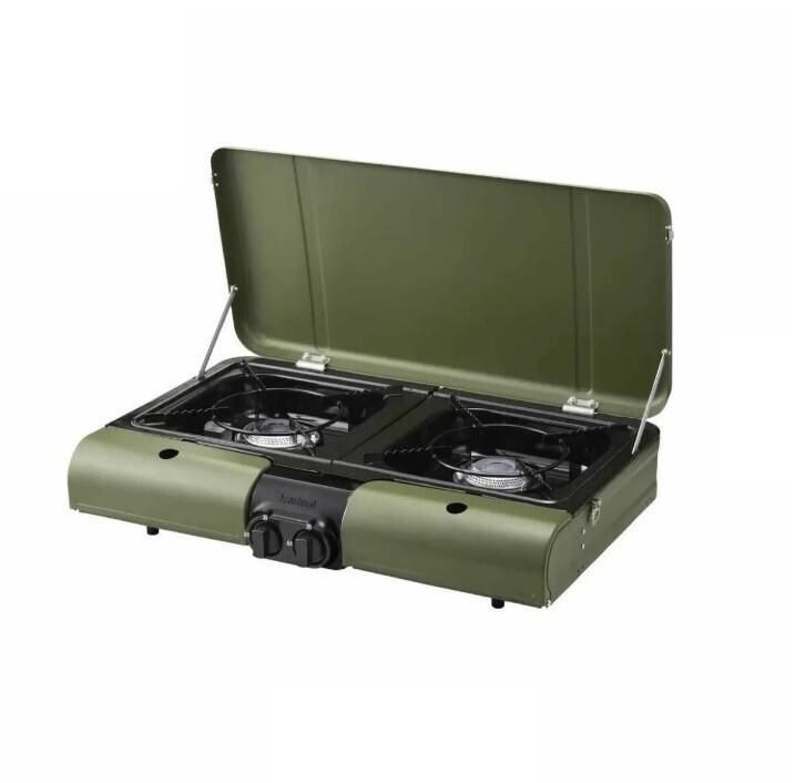 【新品未使用】イワタニ FLAT TWINS BBQこんろCB-TBG-2-OL 新品未開封品 イワタニ BBQ2口コンロ フラットツイン CB-TBG-2-OL