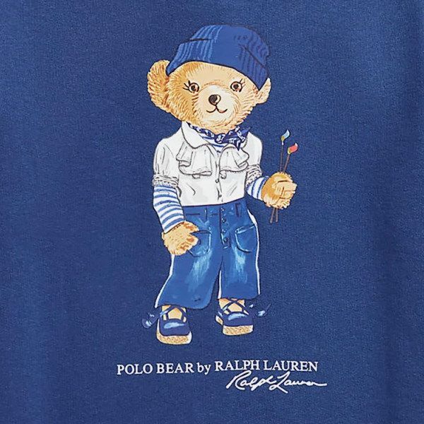  ラルフローレン ペインターベア フードワンピース 七分袖 長袖 ワンピース