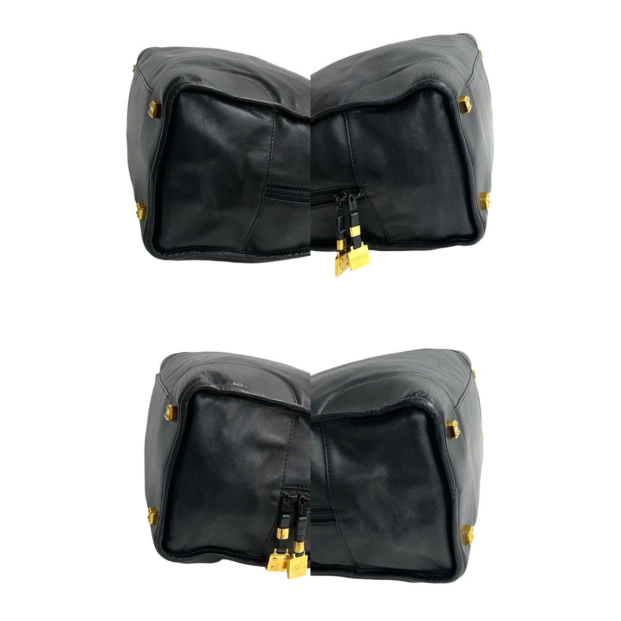 【美品】ロエベ ボストンバッグ ヴィンテージ アマソナ アナグラム 黒 レザー LOEWE ロエベ アマソナ 28 ボストンバッグ ブラック レザー