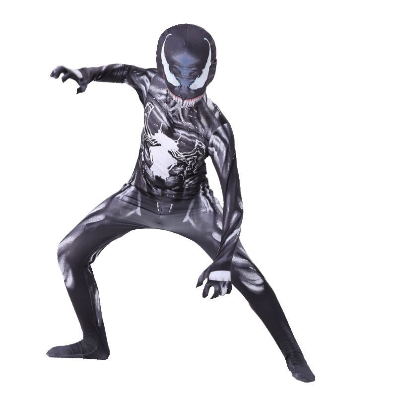 ヴェノムコスプレ黒　スパイダーマンコスプレ　子供から大人まで全身タイツ コスプレ衣装 ハロウィン コスチューム アニメ 変装 仮装 キッズコスチュームCosplay 文化祭 学園祭 撮影用 イベント 誕生日 プレゼント